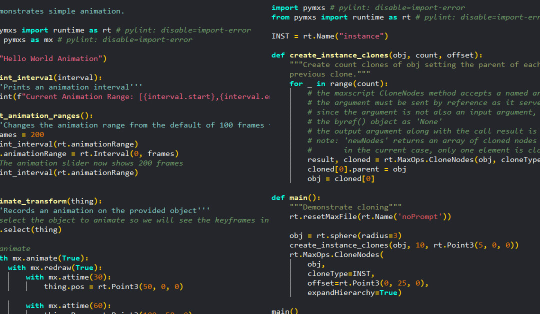 Python for 3Ds Max in Dark Theme. Save your eyes!