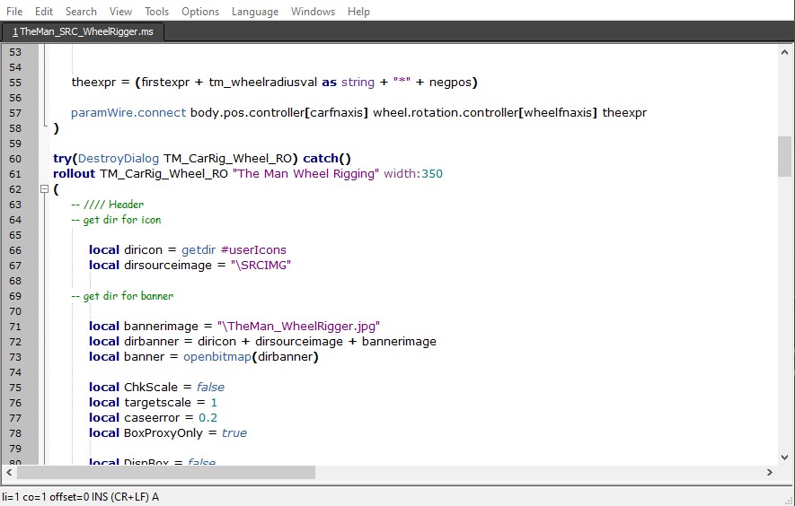 Maxscript Editor Original Whtie Theme