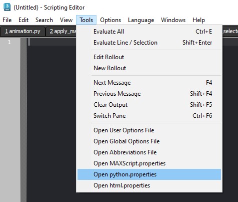 Python for 3Ds Max properties